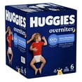 thumbnail image 2 of Huggies Overnites Nighttime Baby Diapers, Size 6 (35+ lbs), 42 Count, 2 of 9