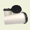 thumbnail image 4 of Kitchsy 20 oz. Disposable Paper Cups with Black Dome Lids - White Hot Coffee  & Tea To-Go Cups - Convenient Takeout Beverage Solution (Pack of 50), 4 of 6