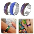 thumbnail image 3 of Soumake 3Pcs Mood Ring Smooth Handmade Alloy Temperature Changing Color Ring for Club, 3 of 7