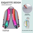 thumbnail image 4 of Pink and Red Checkered Pattern Backpack for School, Cute School Bag with Adjustable Shoulder Straps and Padded Back, 15.3"x11"x6.7", 4 of 4