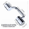 thumbnail image 2 of Extensor De Grifo Giratorio 1080° Con Aireador Para Lavabo Xtellar plateado, 2 of 3