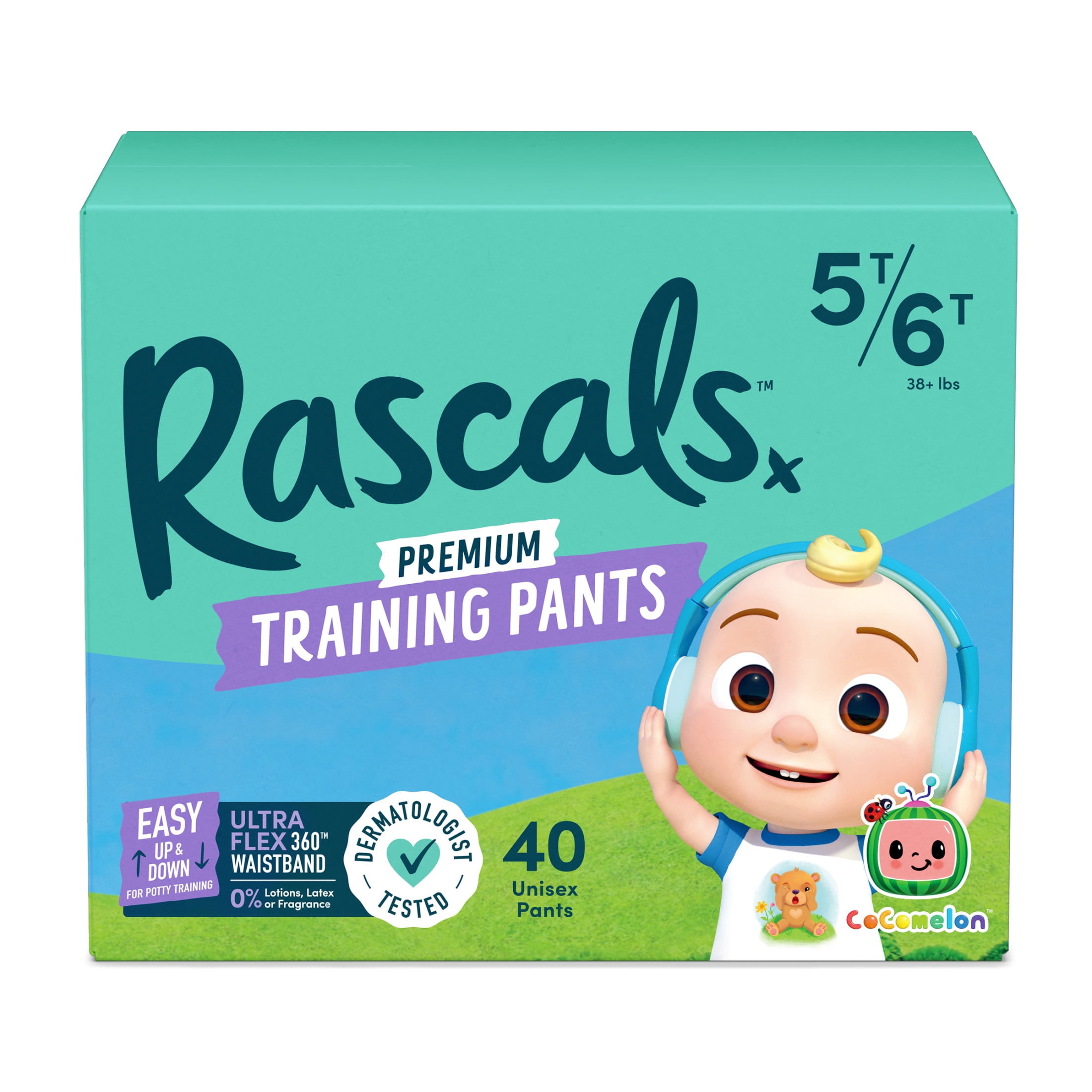 Rascals Premium CoComelon Absorbent Potty Training Pants 5T-6T, 40