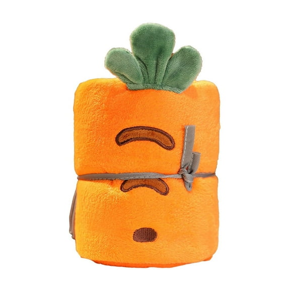 Lightweight Fluffy Kids Blanket,Fleece Throw Blanket for Infant Unisex,Soft Fleece Throw for Crib, Cot, Stroller, Perfect Baby Shower, Birthday & Newborn Gift (Carrot)