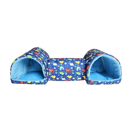 TOUMENY Guinea Pig Bed Hideout Tunnel Washable Small Animal Cave for Rabbits Chinchillas Hamsters Ferrets Cozy Pet Shelter with Non-Slip Bottom Stress Relief Hideaway