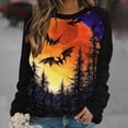 thumbnail image 2 of Camisas Para Mujer Camisetas de Gran Tamaño Manga Larga Cosplay Impreso Cuello Redondo Casual Pullover Tops Odeerbi ODB135216, 2 of 4