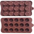 thumbnail image 1 of 2PCS Silicone Rose Mould, Flower Chocolate Molds Rose 15 Cavity Silicone Sweet Moulds Valentines Candy Moulds Gummy Ice Jelly Moulds for Wax Melt Resi, 1 of 5