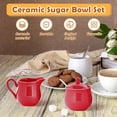thumbnail image 6 of Ceramic Creamer Pitcher Sugar Jug Set Elegant Decorative Design for Kitchen Coffee Station Gift, 6 of 6