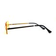 thumbnail image 4 of Razor Blade Shape Funky Hipster Rimless Sunglasses Gold Yellow, 4 of 4