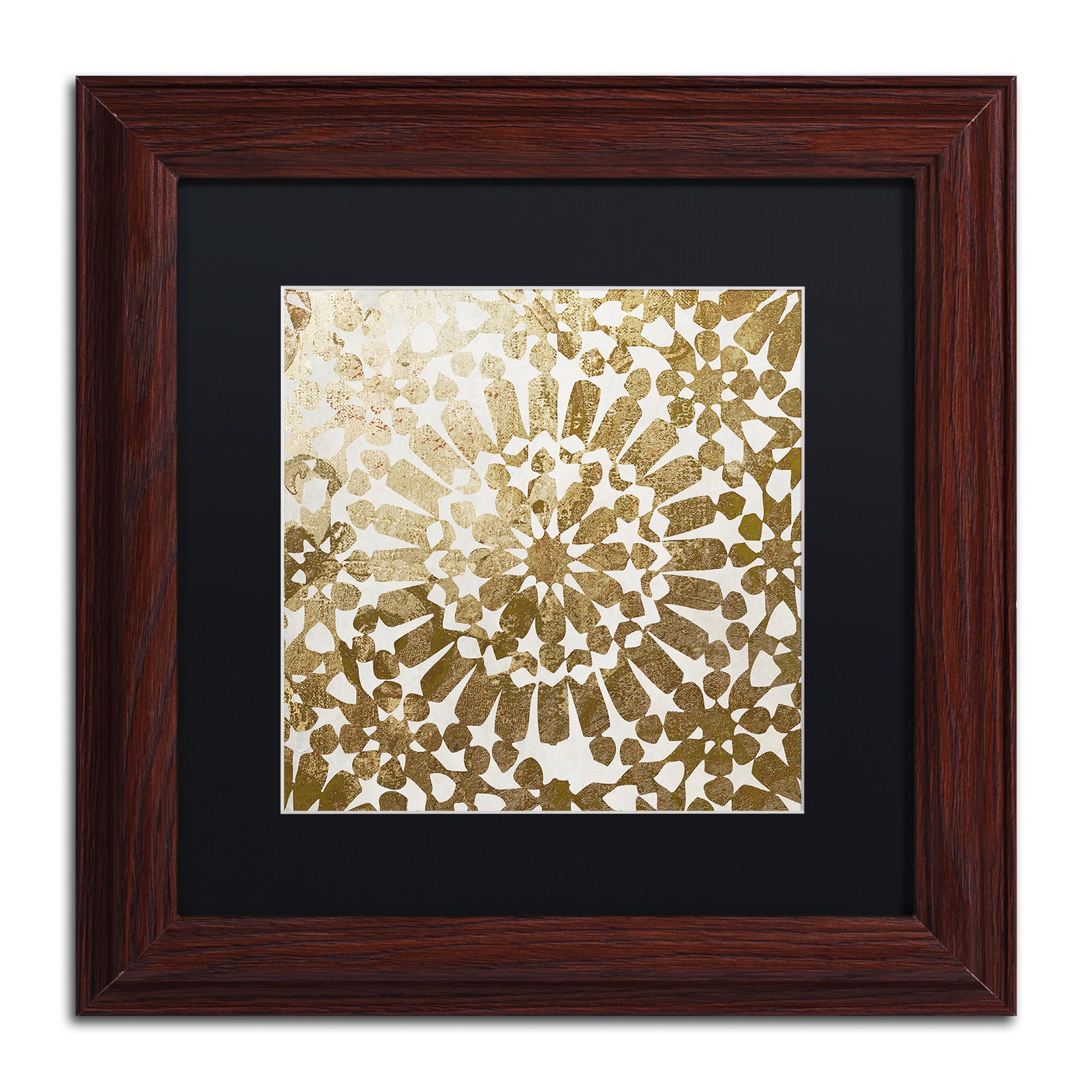 Trademark Fine Art "Moroccan Gold I" Canvas Art by Color Bakery, Black Matte, Wood Frame