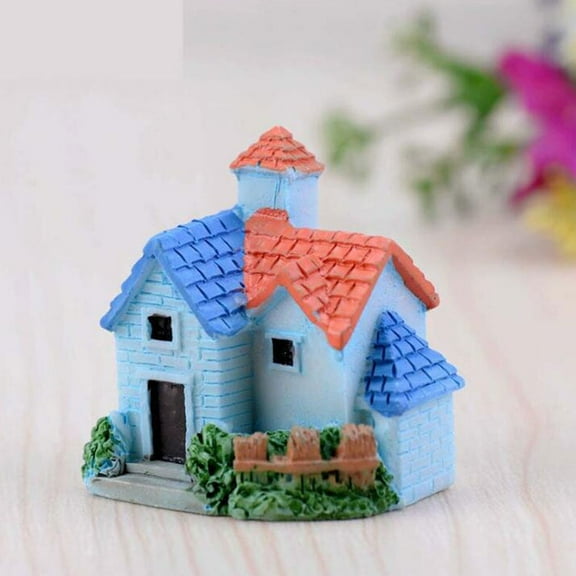 Uonlytech Craft Miniatures Resin House Fine Workmanship Garden Decoration