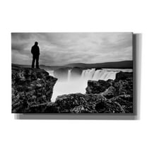 Epic Graffiti 'Iceland Waterfall' by Nina Papiorek, Canvas Wall Art, 18"x12"