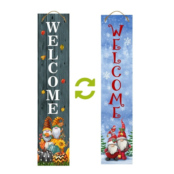 Briarwood Lane Fall Winter Gnomes Pine Reversible Porch Leaner