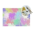 thumbnail image 4 of ZNDUO Placemats, 4 PCS Heat Resistant Stain Resistant Woven PVC Insulation Placemats, Durable Washable Elegant Table Mats for Dining-Colorful Paint Art, 18"x12", 4 of 6