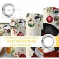 thumbnail image 4 of Fsddascl Christmas Snowman Blackout Curtains for Bedroom/Living Room, Thermal Insulated Kitchen Curtains, Xmas Poinsettia Birds Balls Retro Grommet Darkening Window Treatment Drapes 42"x84"x2, 4 of 6