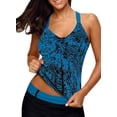 thumbnail image 2 of Womens Printed Strappy Racerback Tankini Swim Top No Bottom S - XXXL, 2 of 5