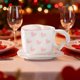 thumbnail image 4 of Taza para parejas del Día de San Valentín - taza de café de cerámica, rojo rosado morado, 14oz, diseño romántico en forma de corazón, acabado brillante duradero, regalo ideal para ella y para él, 4 of 6