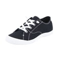 thumbnail image 2 of Women Lightweight Flat Walking Sneakers Classic Canvas Upper Lace Up Low Top Non Slip Daily Shoes, 2 of 9
