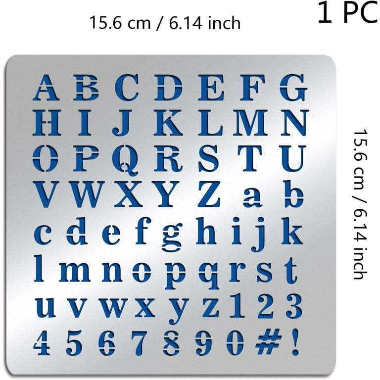 Reusable Matte Metal Alphabet, Number & Symbol Stencil for Crafting, Wood & Leather Burning - Walmart.com reusable-matte-metal-alphabet-number-symbol-stencil-for-crafting-wood-leather-burning-walmart-com