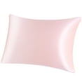 thumbnail image 1 of 19mm Blush Silk Pillowcase for Hair Skin Standard/20x26in Pillow Case with Zip, 1 of 6