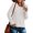 White, variant on EGNMCR Sweaters for Women Women's Round- Neck Recreational Pullover Knitting Sweater Long Sleeve Tops