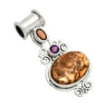 thumbnail image 3 of Mexican Bird Eye, Garnet & Amethyst 925 Sterling Silver Pendant Jewelry P-1448 SDP149294, 3 of 5