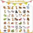 thumbnail image 2 of Paquete de 100 pegatinas de animales marinos, pegatinas de animales de vinilo resistentes al agua, pegatinas para niños, pegatinas de animales marinos para niños, botella de agua, álbum de, 2 of 7