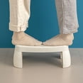 thumbnail image 4 of Squatting Toilet Stool Potty Poop Stool Non Slip Bathroom Step Stool Comfortable Squat Aid Stool Improve Posture PP Squatting Potty Stool (White), 4 of 5