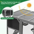 thumbnail image 6 of Pefilos 67" Large Cat House Wooden Catio Outdoor Cat Enclosure for Mulitiple Cats Walk in Cat Cage with Sunshine Board Roof, Gray, 6 of 9