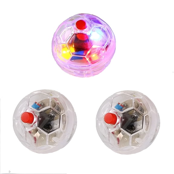 BESTSKY 3-Pack Interactive Motion Cat Toys, Light-Up Flashing Glitter Balls for Cats, Mental Stimulation Indoor Pet Exercise