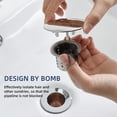 thumbnail image 3 of Filtre de Baignoire, Attrape-Cheveux de Douche, 2 Pcs en Acier Inoxydable pour Évier de Bain, Filtre de Baignoire, 3 of 5