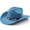 Blue, variant on Western Outdoor Cowboy Hat with Curved Brim for Everyday Leisure Travel and Riding Adventures in Seasonal All-Year Wear