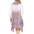 thumbnail image 2 of Sakkas Kristy Long Tall Lightweight Caftan Dress / Cover Up With V-Neck Jewels - fow210-white - One Size, 2 of 5
