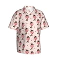 thumbnail image 2 of Uemuo Dachshund Dog Heart Printed Regular Fit Short Sleeve Casual Hawaiian Shirt for Men,Aloha shirt,Tropical shirt,Floral print shirt,Vacation Beach shirt-Medium, 2 of 9