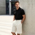 thumbnail image 5 of smawell Mens Baggy Pleated Dress Shorts Elastic Waist 9 in, 5 of 8