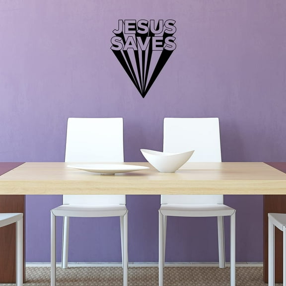 VWAQ Jesus Saves Religious Home Decor Inspirational Wall Decal