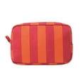 thumbnail image 2 of AUNVITO Striped Makeup Bag 8 x 5 x 3 Inches, Cosmetic Pouch with Zipper, Travel Toiletry Organizer, Durable Canvas Material, Cute Pattern for Women Girls, 2 of 6