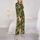 thumbnail image 3 of Balery Sunflowers Conjunto de Pijama con Estampado para Mujer, Conjunto de Dos Piezas con Manga Larga, Ropa de Dormir Suave con Bolsillos, Pijamas Cómodos-Small, 3 of 7