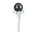 thumbnail image 3 of ANGARA Solitaire Tahitian Cultured Pearl Bypass Split Shank Ring in 14K White Gold for Women | June Birthstone, Birthday, Anniversary, Jewelry Gift for Women | Pearl Ring, 3 of 9