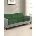 thumbnail image 2 of Dark Green Burlap Texture Couch Cushion Covers Stretch, Washable Sofa Seat Covers Individual Seat Cushion Sofa Slipcovers Farmhouse Vintage Green Couch Cover Furniture Protector L-1PCS, 2 of 7