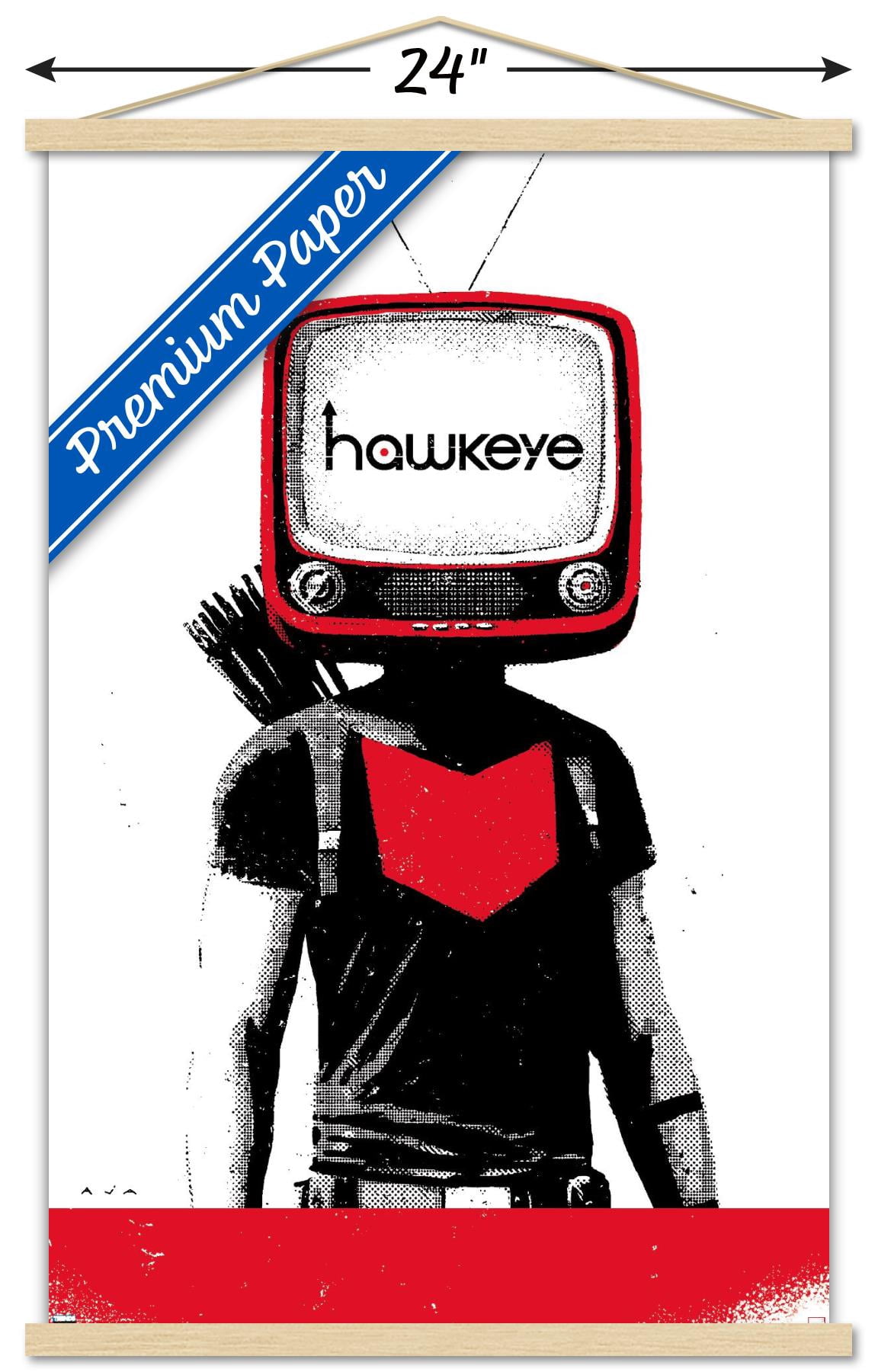 Marvel Comics - Hawkeye - Hawkeye #17 Wall Poster with Wooden Magnetic Frame, 22.375" x 34"