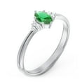 thumbnail image 3 of Birthstone Oval Ring with Shoulder Accents - Emerald (May), 3 of 5