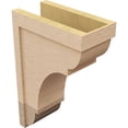 thumbnail image 5 of 8"W x 16"D x 24"H Classic Bryant Rough Cedar Woodgrain TimberThane Corbel, Primed Tan, 5 of 6