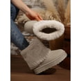 thumbnail image 7 of Womens Snow Boots Cozy Fluffy Faux Fur Lined Winter Platform Shoes Stylish Warm Casual Outdoor Footwear, 7 of 7