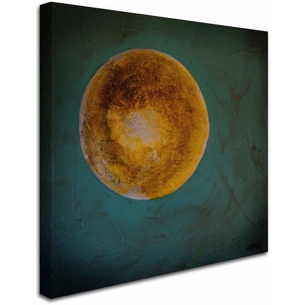 Trademark Fine Art "Moon on Blue" Canvas Art by Nicole Dietz