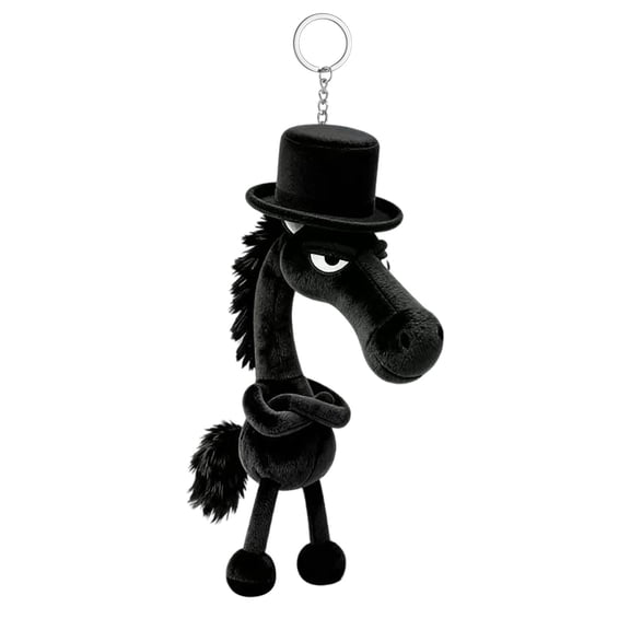 2026 Year Of The Horse Keychain,Funny Horse Keychain For Women Men,2026 Chinese New Year Gift Mascot, Horse Guardians,Small Charm Symbolizing Strength,Courage,and Moving Forward (Black1)