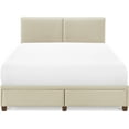 thumbnail image 3 of Finch Maxwell Storage Bed with Adjustable Height Headboard King Size Beige, 3 of 9