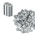 thumbnail image 1 of Uxcell 200 Pack Aluminum Crimping Loop Sleeves 3/32 inch Double Round Barrel Wire Rope Sleeves, 1 of 7
