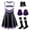 Black, variant on Pigmiss Girls Cheerleader Costume Kids Cheerleading Outfit Dress for Halloween Party Birthday Gift Stage Performance Sports Events