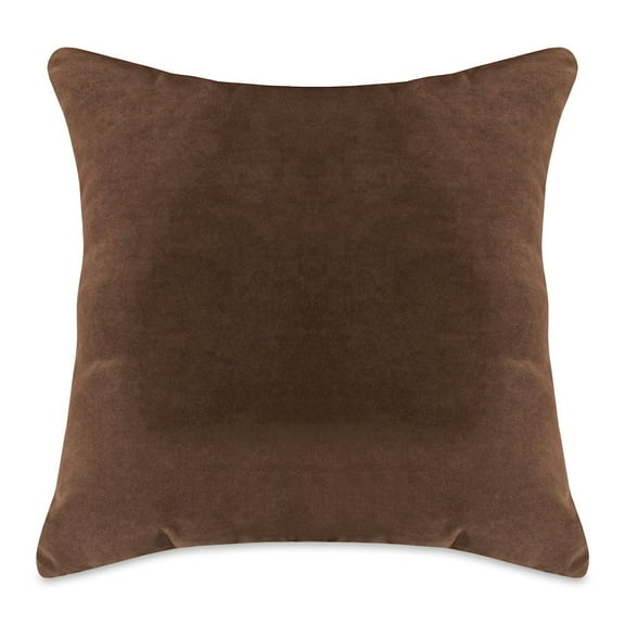 Majestic Home Goods Pillow 24x24 Faux Suede Dark Brown