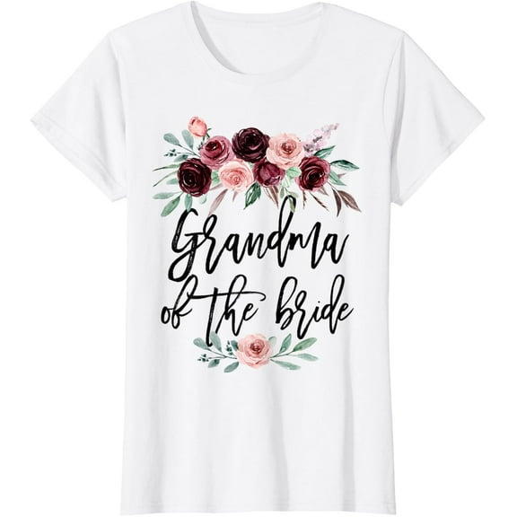 Grandma of the Bride Wedding Shower Bridal Team Grandmother T-ShirtMen and women, White T-shirt, size: Extra large